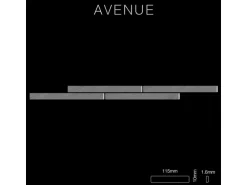 ALLOY Mosaik Fliese Massiv Metall Edelstahl Gebürstet Grau 1,6mm Stark Avenue-s-s-b 1 Paket mit 10 Matten 0,74 m2 Grau
