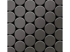 ALLOY Mosaik Fliese Massiv Metall Titan Gebürstet Dunkelgrau 1,6mm Medallion-ti-sb 1 Paket mit 10 Matten 0,73 m2 Grau