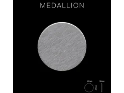 ALLOY Mosaik Fliese Massiv Metall Titan Gebürstet Dunkelgrau 1,6mm Medallion-ti-sb 1 Paket mit 10 Matten 0,73 m2 Grau