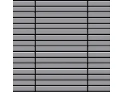 ALLOY Mosaik Fliese Massiv Metall Edelstahl Matt Grau 1,6mm Stark Linear-s-s-ma 1 Paket mit 10 Matten 0,94 m2 Grau