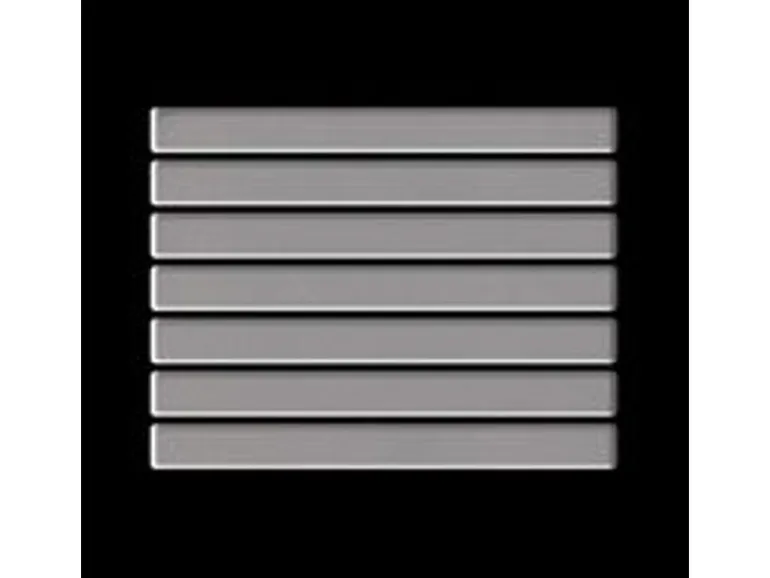 ALLOY Mosaik Fliese Massiv Metall Edelstahl Matt Grau 1,6mm Stark Linear-s-s-ma 1 Paket mit 10 Matten 0,94 m2 Grau