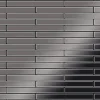 ALLOY Mosaik Fliese Massiv Metall Titan Hochglanz Dunkelgrau 1,6mm Avenue-ti-sm 1 Paket mit 10 Matten 0,74 m2 Grau
