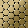 ALLOY Mosaik Fliese Massiv Metall Titan Gebürstet Gold 1,6mm Stark Dollar-ti-gb 1 Paket mit 10 Matten 0,88 m2 Gold
