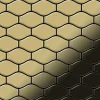 ALLOY Mosaik Fliese Massiv Metall Messing Gewalzt Gold 1,6mm Stark Karma-bm 1 Paket mit 10 Matten 0,86 m2 Gold