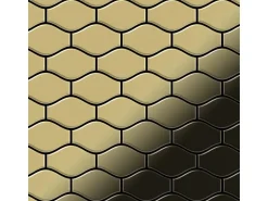 ALLOY Mosaik Fliese Massiv Metall Messing Gewalzt Gold 1,6mm Stark Karma-bm 1 Paket mit 10 Matten 0,86 m2 Gold