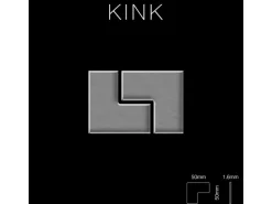 ALLOY Mosaik Fliese Massiv Metall Edelstahl Marine Hochglanz Grau 1,6mm Kink-s-s-mm 1 Paket mit 10 Matten 0,93 m2 Grau