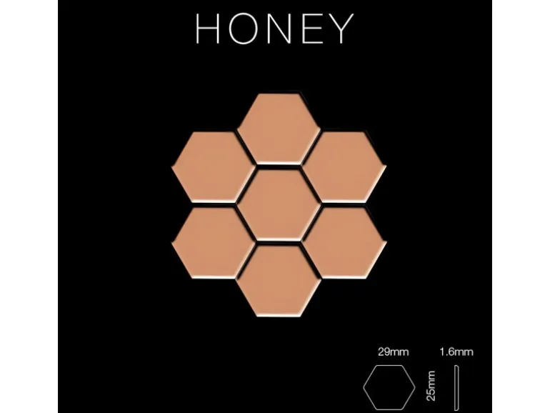 ALLOY Mosaik Fliese Massiv Metall Titan Hochglänzend Kupfer 1,6mm Stark Honey-ti-am 1 Paket mit 10 Matten 0,92 m2 Kupfer