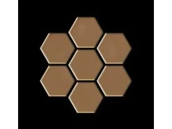 ALLOY Mosaik Fliese Massiv Metall Titan Hochglänzend Kupfer 1,6mm Stark Honey-ti-am 1 Paket mit 10 Matten 0,92 m2 Kupfer