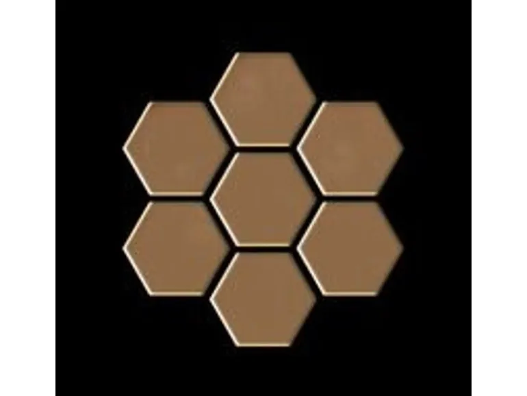 ALLOY Mosaik Fliese Massiv Metall Titan Hochglänzend Kupfer 1,6mm Stark Honey-ti-am 1 Paket mit 10 Matten 0,92 m2 Kupfer