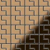 ALLOY Mosaik Fliese Massiv Metall Titan Hochglänzend Kupfer 1,6mm Stark Kink-ti-am 1 Paket mit 10 Matten 0,93 m2 Kupfer