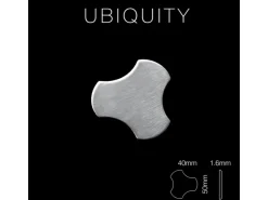 ALLOY Mosaik Fliese Massiv Metall Edelstahl Marine Gebürstet Grau Ubiquity-s-s-mb 1 Paket mit 10 Matten 0,75 m2 Grau