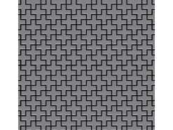 ALLOY Mosaik Fliese Massiv Metall Edelstahl Matt Grau 1,6mm Stark Swiss Cross-s-s-ma 1 Paket mit 10 Matten 0,88 m2 Grau