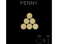 ALLOY Mosaik Fliese Massiv Metall Titan Hochglänzend Gold 1,6mm Stark Penny-ti-gm 1 Paket mit 10 Matten 0,88 m2 Gold