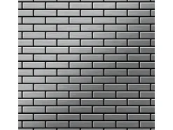 ALLOY Mosaik Fliese Massiv Metall Edelstahl Marine Gebürstet Grau 1,6mm Pk-s-s-mb 1 Paket mit 10 Matten 0,88 m2 Grau