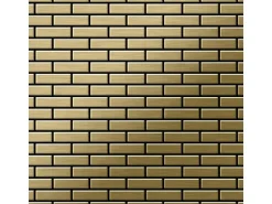 ALLOY Mosaik Fliese Massiv Metall Titan Gebürstet Gold 1,6mm Stark Pk-ti-gb 1 Paket mit 10 Matten 0,88 m2 Gold