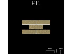 ALLOY Mosaik Fliese Massiv Metall Titan Gebürstet Gold 1,6mm Stark Pk-ti-gb 1 Paket mit 10 Matten 0,88 m2 Gold