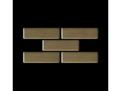 ALLOY Mosaik Fliese Massiv Metall Titan Gebürstet Gold 1,6mm Stark Pk-ti-gb 1 Paket mit 10 Matten 0,88 m2 Gold