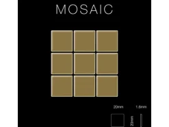 ALLOY Mosaik Fliese Massiv Metall Titan Hochglänzend Gold 1,6mm Stark Mosaic-ti-gm 1 Paket mit 10 Matten 1,04 m2 Gold