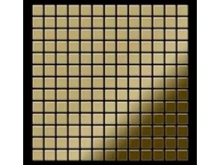 ALLOY Mosaik Fliese Massiv Metall Titan Hochglänzend Gold 1,6mm Stark Mosaic-ti-gm 1 Paket mit 10 Matten 1,04 m2 Gold