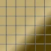 ALLOY Mosaik Fliese Massiv Metall Titan Hochglanz Gold 1,6mm Cinquanta-ti-gm 1 Paket mit 10 Matten 0,94 m2 Gold