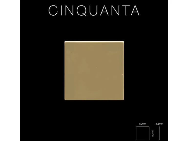 ALLOY Mosaik Fliese Massiv Metall Titan Hochglanz Gold 1,6mm Cinquanta-ti-gm 1 Paket mit 10 Matten 0,94 m2 Gold