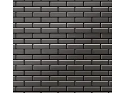 ALLOY Mosaik Fliese Massiv Metall Titan Gebürstet Dunkelgrau 1,6mm Stark Pk-ti-sb 1 Paket mit 10 Matten 0,88 m2 Grau