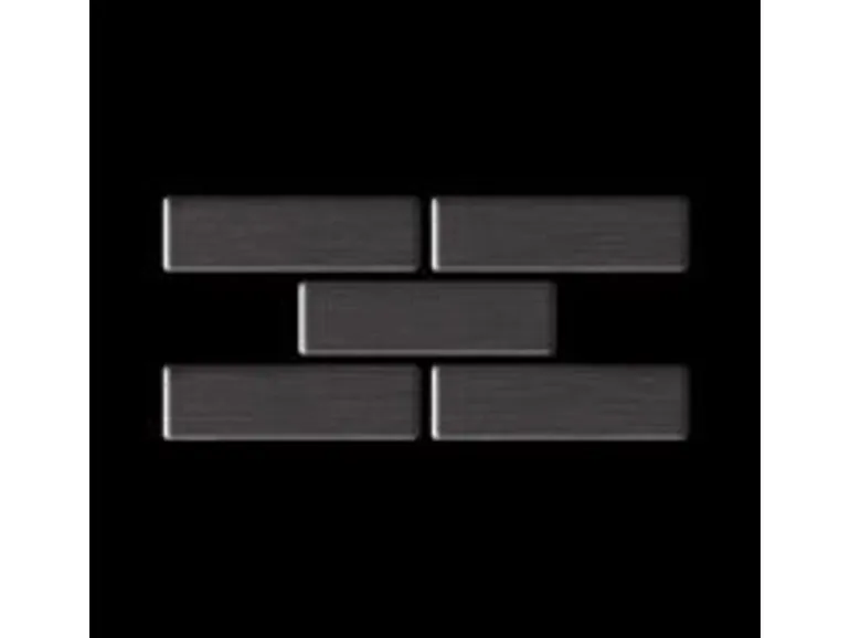ALLOY Mosaik Fliese Massiv Metall Titan Gebürstet Dunkelgrau 1,6mm Stark Pk-ti-sb 1 Paket mit 10 Matten 0,88 m2 Grau