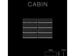 ALLOY Mosaik Fliese Massiv Metall Titan Hochglanz Dunkelgrau 1,6mm Cabin-ti-sm 1 Paket mit 10 Matten 1,01 m2 Grau