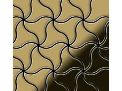 ALLOY Mosaik Fliese Massiv Metall Titan Hochglänzend Gold 1,6mm Stark Ninja-ti-gm 1 Paket mit 10 Matten 0,67 m2 Gold