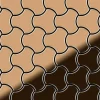 ALLOY Mosaik Fliese Massiv Metall Titan Hochglänzend Kupfer 1,6mm Stark Ubiquity-ti-am 1 Paket mit 10 Matten 0,75 m2 Kupfer