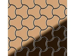 ALLOY Mosaik Fliese Massiv Metall Titan Hochglänzend Kupfer 1,6mm Stark Ubiquity-ti-am 1 Paket mit 10 Matten 0,75 m2 Kupfer