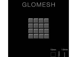 ALLOY Mosaik Fliese Massiv Metall Titan Gebürstet Dunkelgrau 1,6mm Glomesh-ti-sb 1 Paket mit 10 Matten 1,07 m2 Grau