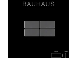 ALLOY Mosaik Fliese Massiv Metall Titan Gebürstet Dunkelgrau 1,6mm Bauhaus-ti-sb 1 Paket mit 10 Matten 1,05 m2 Grau