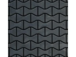 ALLOY Mosaik Fliese Massiv Metall Rohstahl Gewalzt Grau 1,6mm Stark Kismet-rs 1 Paket mit 10 Matten 0,86 m2 Grau