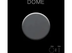 ALLOY Mosaik Fliese Massiv Metall Edelstahl Hochglanz Grau 1,6mm Dome-s-s-m 1 Paket mit 10 Matten 0,73 m2 Grau