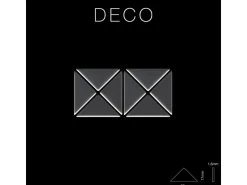 ALLOY Mosaik Fliese Massiv Metall Titan Hochglanz Dunkelgrau 1,6mm Deco-ti-sm 1 Paket mit 10 Matten 0,92 m2 Grau