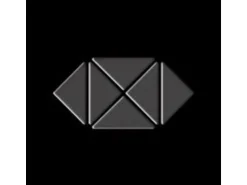 ALLOY Mosaik Fliese Massiv Metall Titan Hochglanz Dunkelgrau 1,6mm Deco-ti-sm 1 Paket mit 10 Matten 0,92 m2 Grau