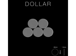 ALLOY Mosaik Fliese Massiv Metall Edelstahl Matt Grau 1,6mm Stark Dollar-s-s-ma 1 Paket mit 10 Matten 0,88 m2 Grau