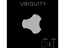 ALLOY Mosaik Fliese Massiv Metall Edelstahl Marine Hochglanz Grau Ubiquity-s-s-mm 1 Paket mit 10 Matten 0,75 m2 Grau