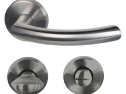 Alpertec Bad- und WC-Rosetten-Garnitur Jill Edelstahl satiniert