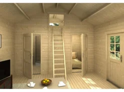 Alpholz Gartenhaus Arizona 678 cm x 490 cm Satteldach mit Imprägniert in Pinie