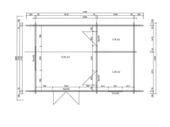 Alpholz Gartenhaus Arizona 678 cm x 490 cm Satteldach mit Imprägniert in Pinie