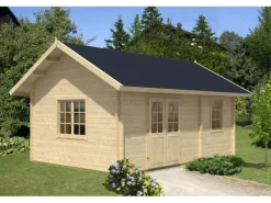 Alpholz Gartenhaus Arizona 678 cm x 490 cm Satteldach Naturbelassen