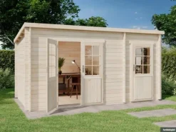 Alpholz Gartenhaus Maria-28 Natur 450 cm x 250 cm