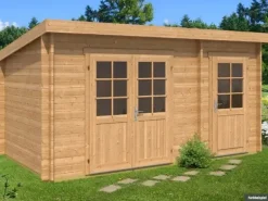 Alpholz Gartenhaus Maria-28 Natur 450 cm x 250 cm