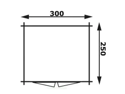 Alpholz Gartenhaus Maria-28 Natur 300 cm x 250 cm