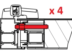 Aluminium Sicherheitshaustür Moderno RC3 M330 Premium 110 x 210 cm Anschlag R