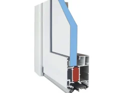 Aluminium-Haustür 110 cm x 210 cm A013 Weiß Anschlag Links