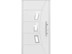 Aluminium-Haustür Moderno M320/P 110 x 210 cm Weiß Anschlag Rechts