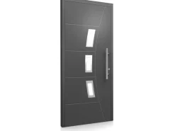 Aluminium-Haustür Moderno M320/B 110 x 210 cm Anthrazit Metallic Anschlag Rechts